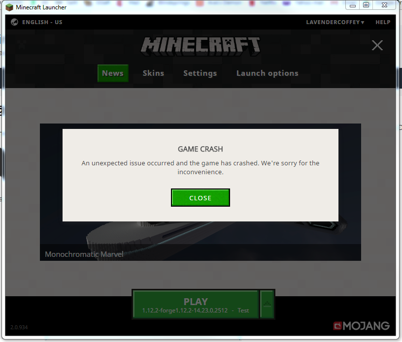 Begin error report 7fe0271 minecraft как исправить