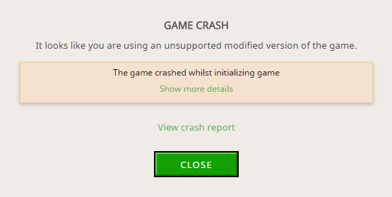 Game Crashed Whilist Starting Up Support Bug Reports Forge Forums