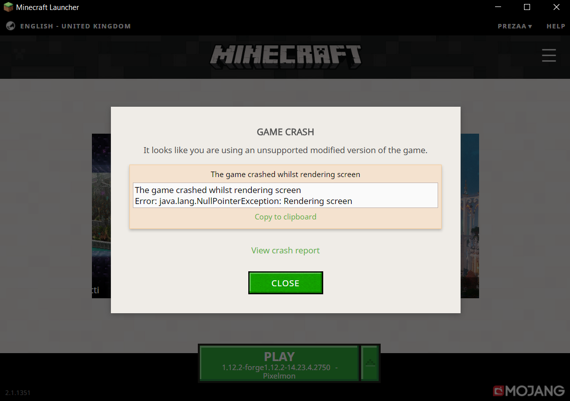 Minecraft Pixelmon Crashing Support Bug Reports Forge Forums