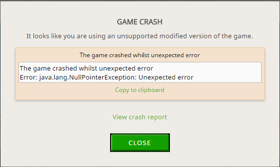 The Game Crashed Whilst Unexpected Error The Game Crashed Whilst Unexpected Error Error Java Lang Nullpointerexception Unexpec Support Bug Reports Forge Forums