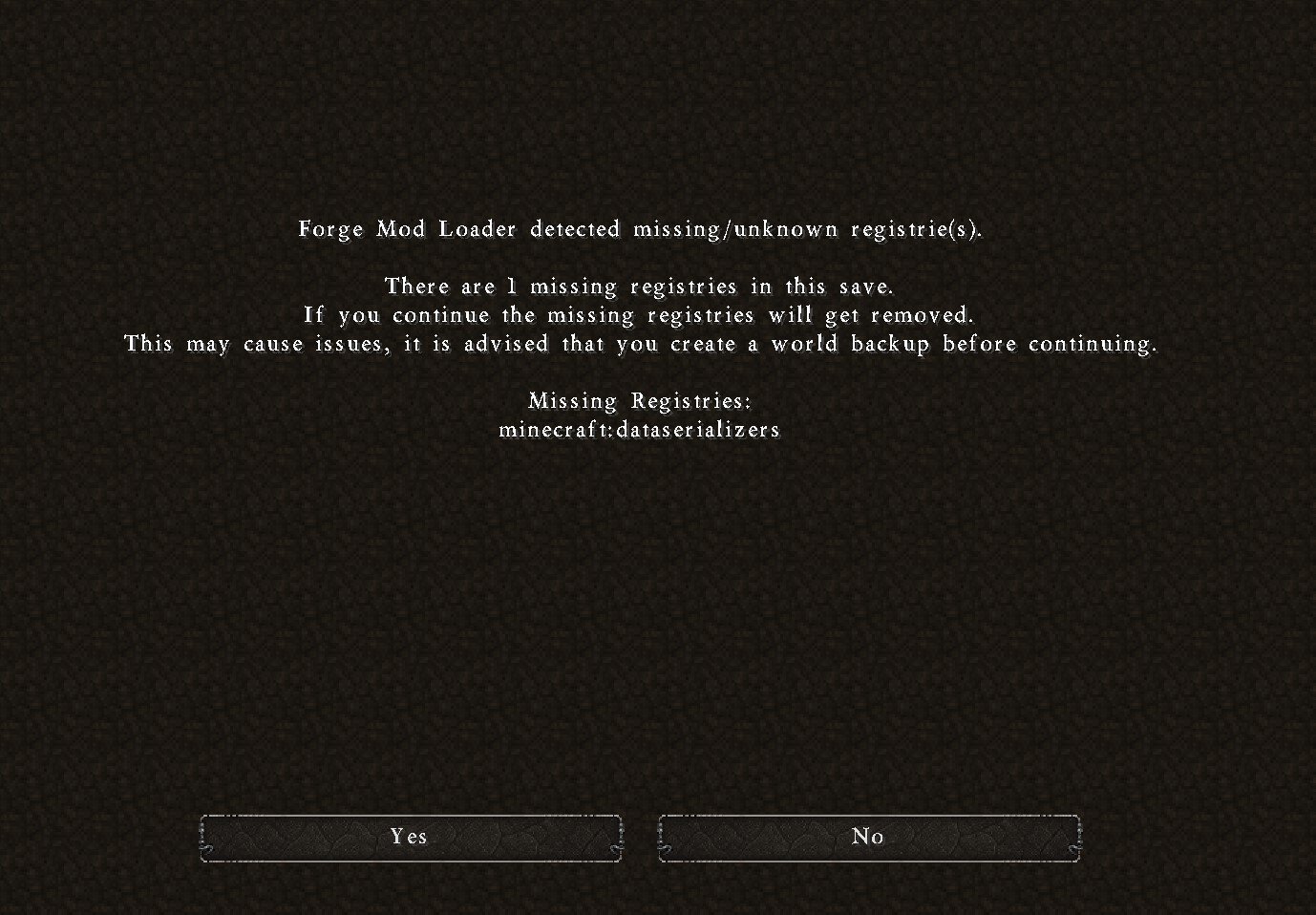 Fatally missing entries. Fatally missing Registry entries что это майнкрафт. Forge Mod Loader detected missing Registry entries. Ошибка fatally missing Registry entries в майнкрафт. Incompatible Mod Server.