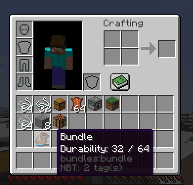 Minecraft player inventory slot numbers